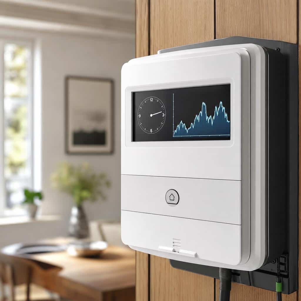 Compteur électrique et horloge symbolisant un prix de l’électricité variable selon l’heure