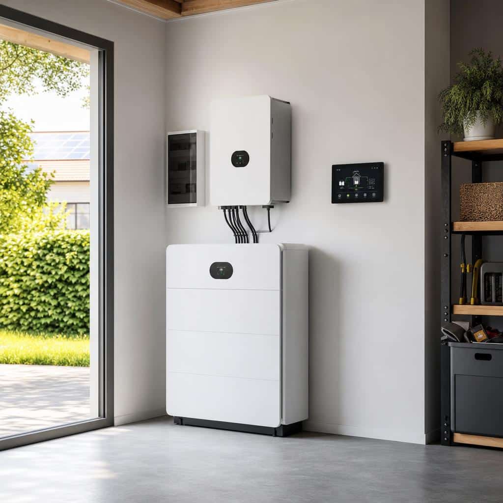 Batterie domestique intelligente pilotée en temps réel dans une maison moderne