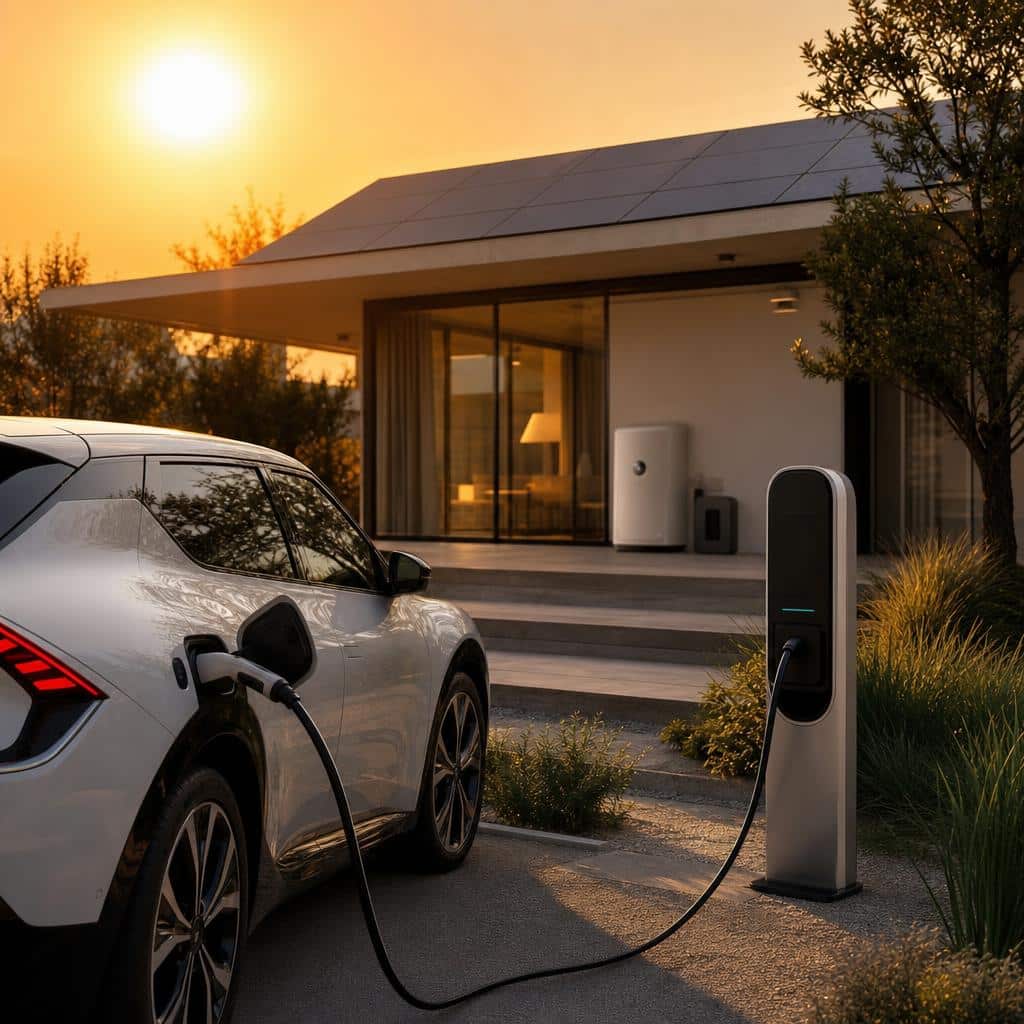 Maison sous forte chaleur avec graphique lumineux évoquant une hausse du prix de l'électricité