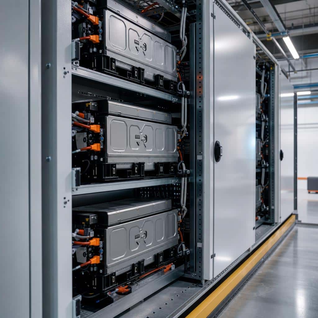 Modules de batteries reconditionnées dans une installation de stockage moderne