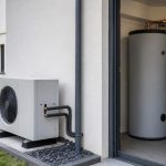 Pompe à chaleur air-eau et ballon de stockage thermique dans une installation domestique
